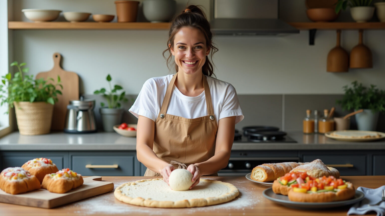 Variedade de receitas deliciosas com farinha de trigo em cozinha brasileira.