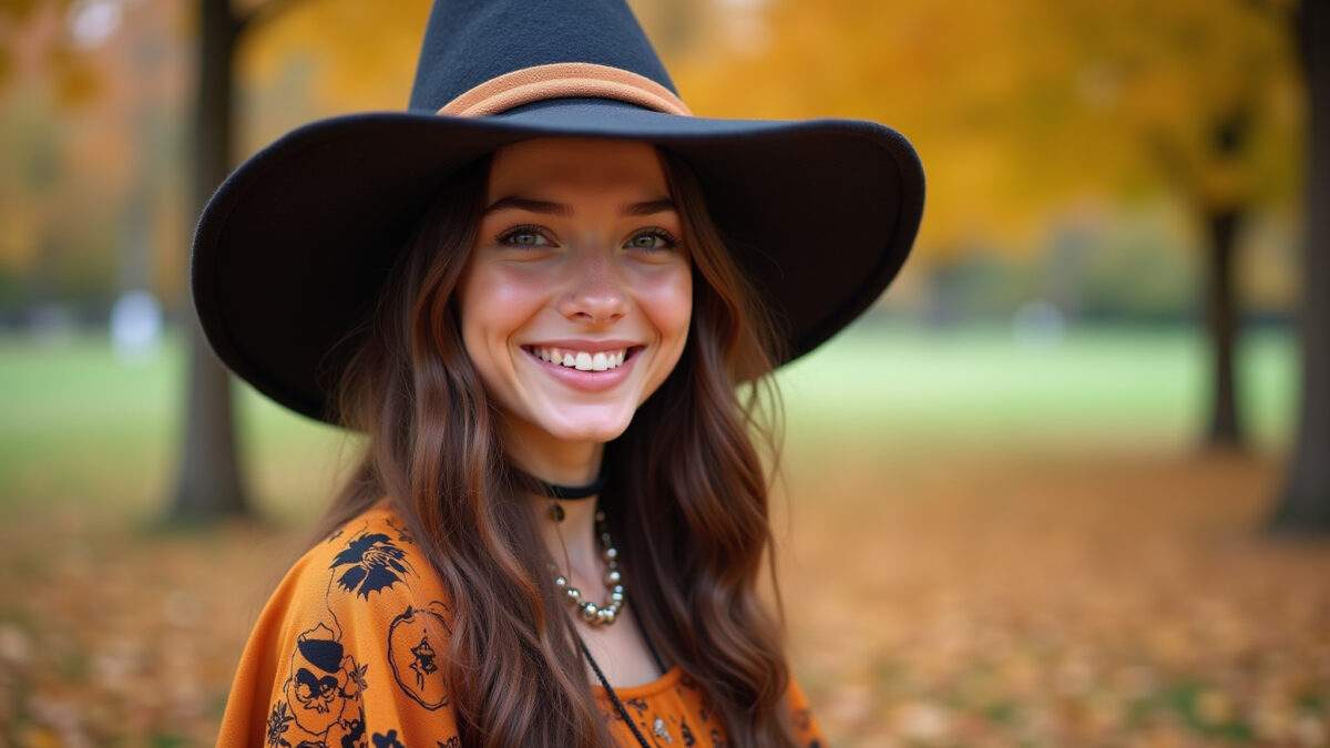 Look Halloween dia: bruxa boho moderna e estilosa.