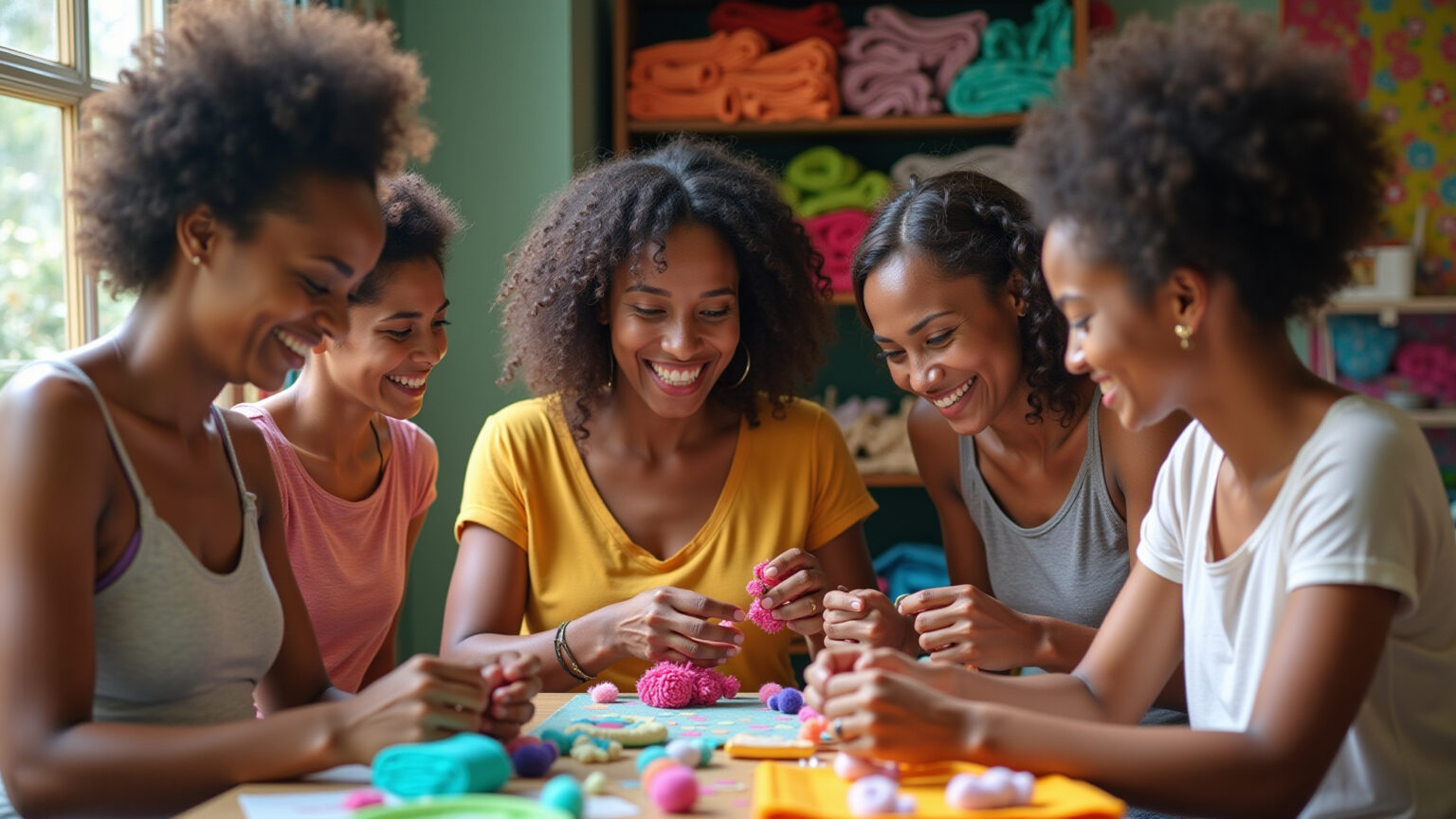 10 Ideias de Brinquedo para Bebê para Fazer em Casa Mães diversas criando brinquedos caseiros coloridos para bebês.