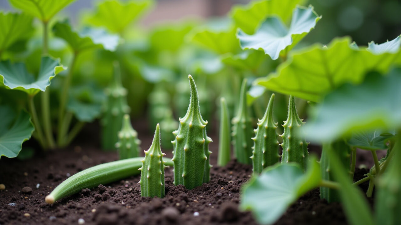 Fertilizing okra plants, organic fertilizer, backyard garden, organic gardening, professional Adubando plantas de quiabo com adubo orgânico no quintal.