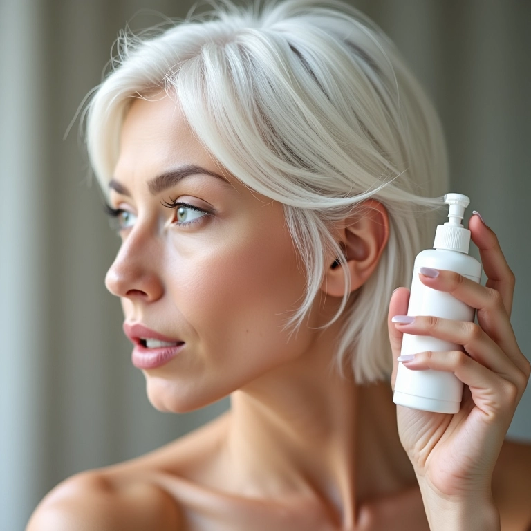 Finalização adequada para cabelos brancos.