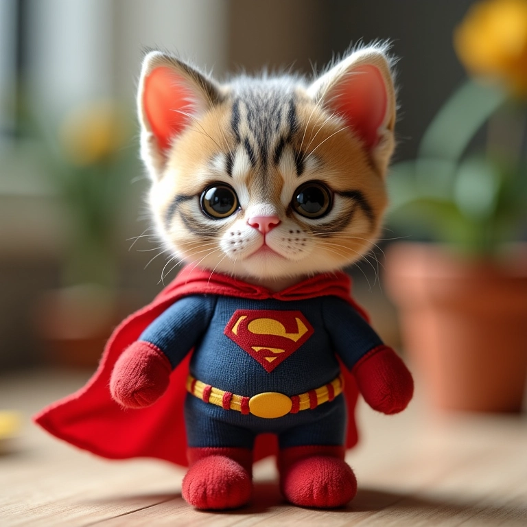 Gatinho amigurumi inspirado em um personagem famoso.
