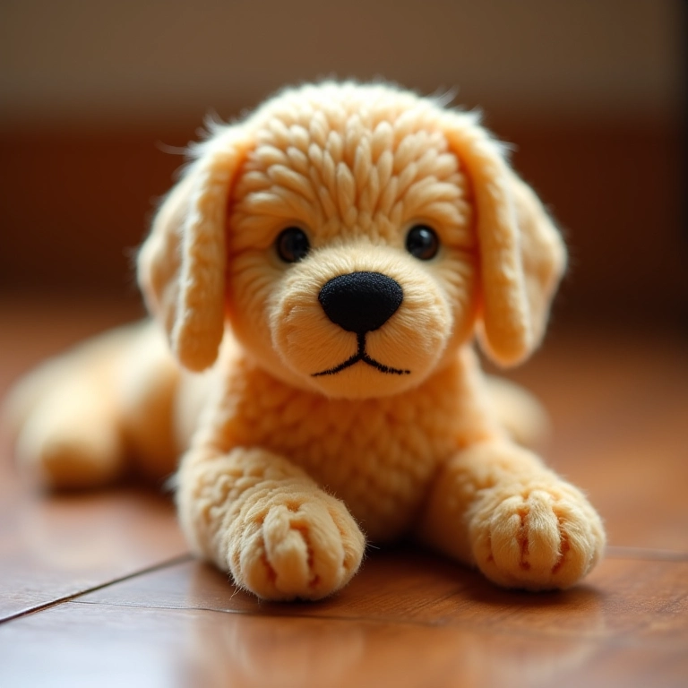 Golden Retriever amigurumi companheiro.
