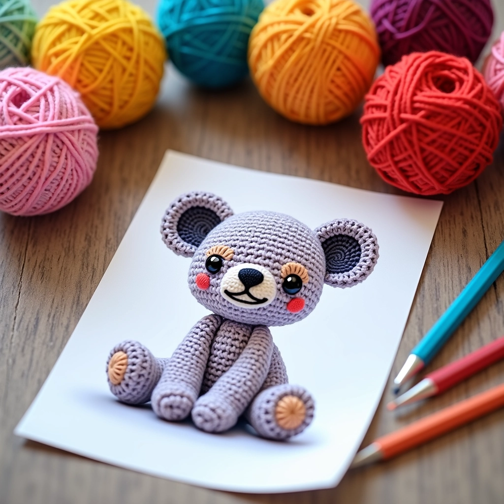 Gráfico de crochê para amigurumi com dicas e truques.