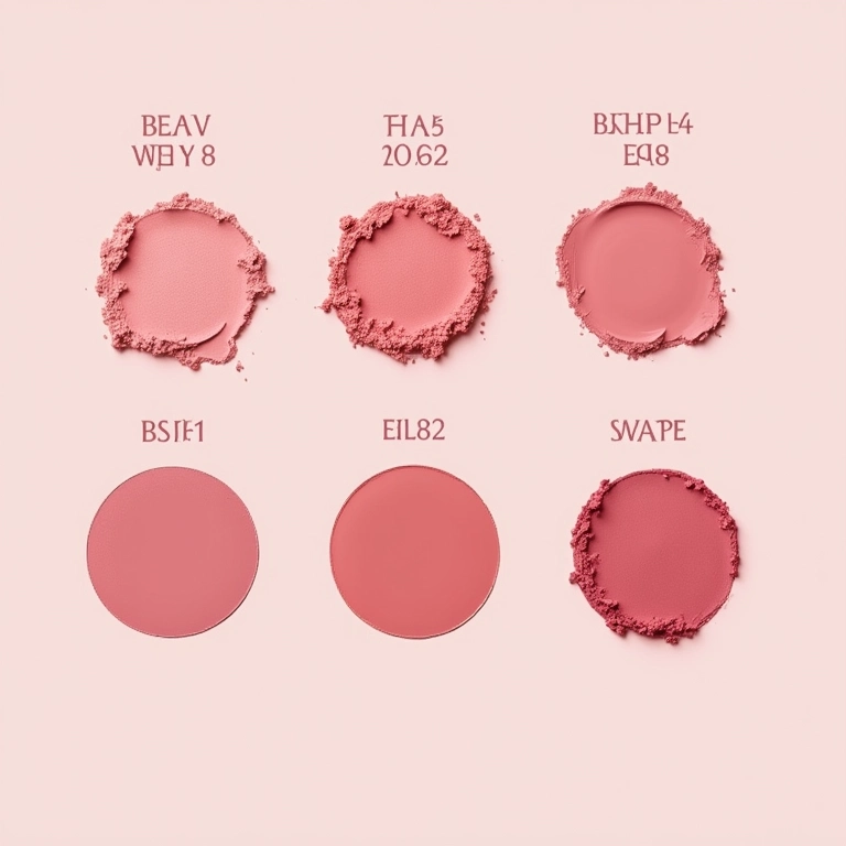 Guia de aplicação de blush para rosto redondo.