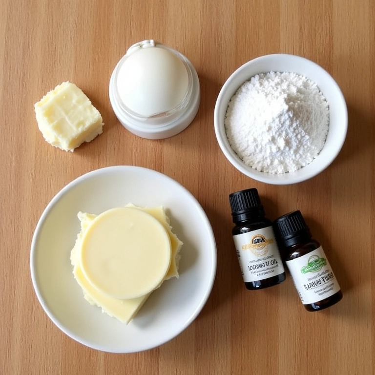 Ingredientes naturais para desodorante caseiro.