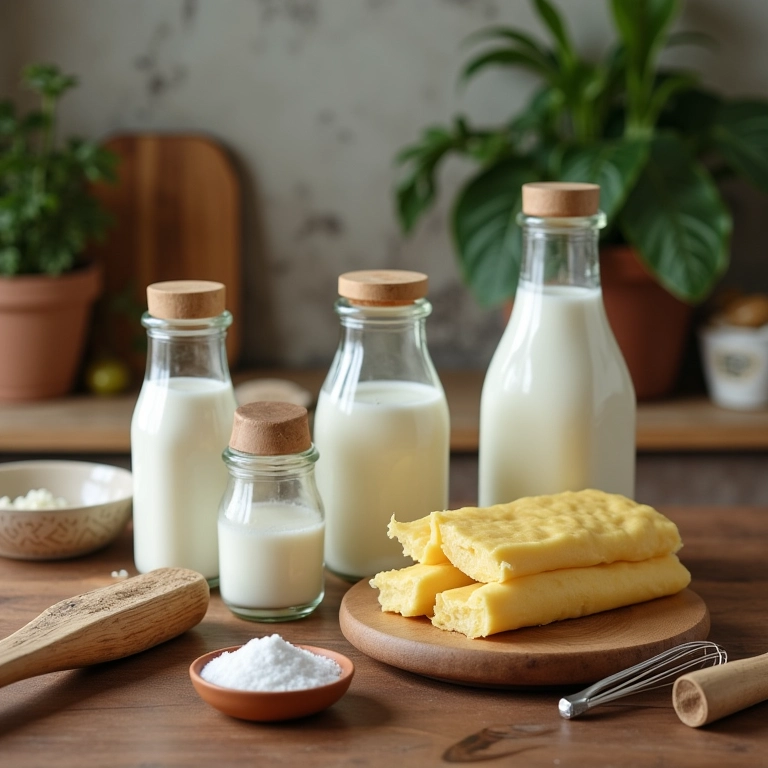 Ingredientes para requeijão caseiro.