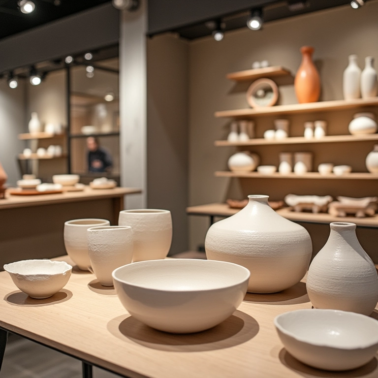 Loja de cerâmica artesanal moderna.