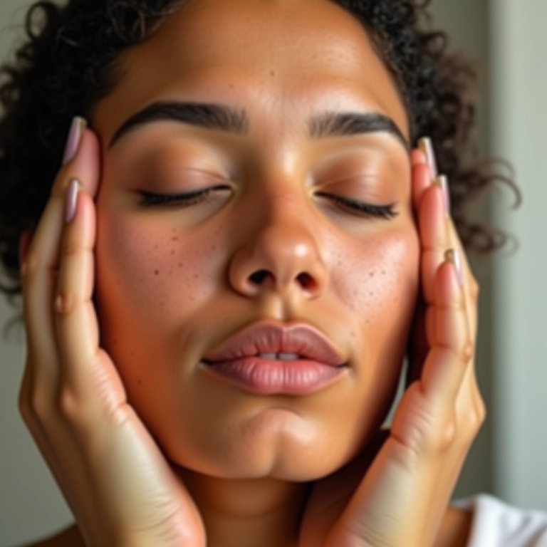 Massagem e exercícios faciais para a circulação.