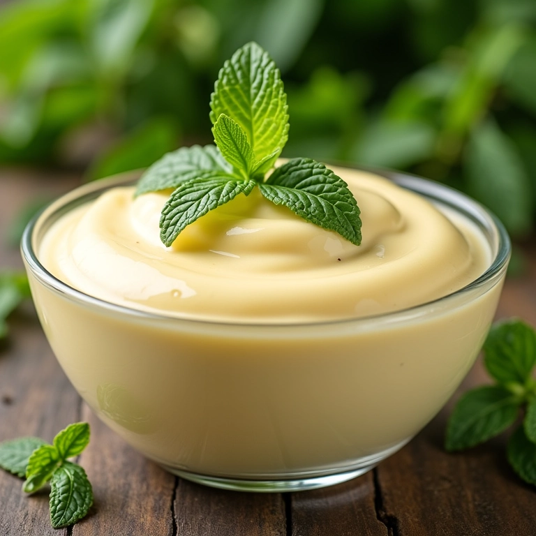 Mousse de cajá em uma tigela.