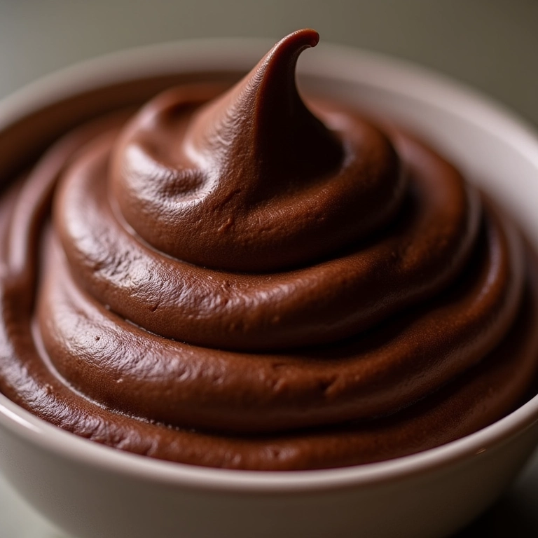 Mousse de chocolate com óleo de coco.