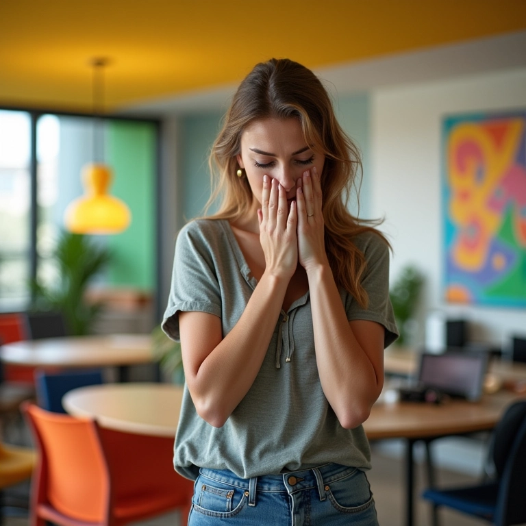Mulher indo ao banheiro, representando a importância de não segurar o xixi.
