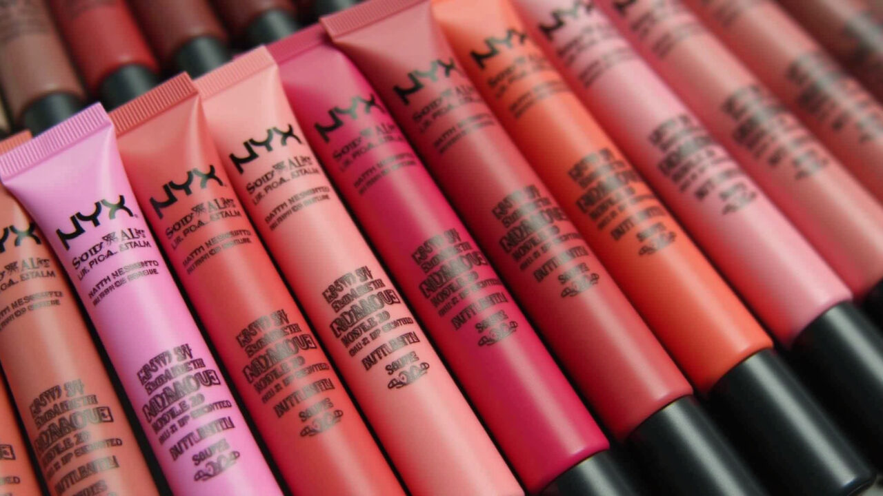 Nyx Soft Matte Lip Cream Monte Carlo displayed at a Brazilian cosmetics store, vibrant colors, 8k, Batom Nyx Monte Carlo à venda em loja de cosméticos no Brasil.