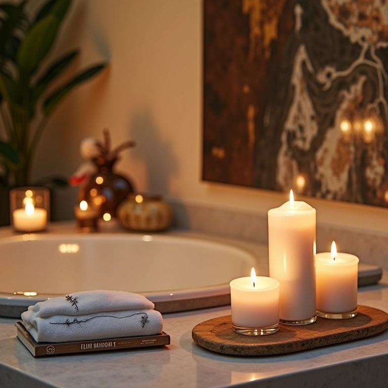 Objetos decorativos que refletem sua personalidade no banheiro jacuzzi.