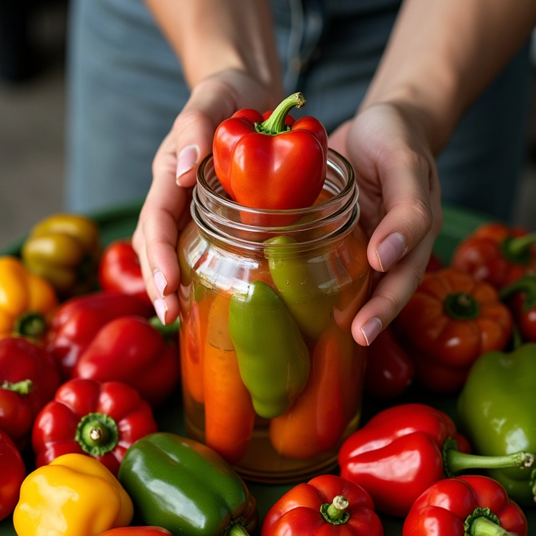 Preparando molho de pimenta caseiro com fermentação.