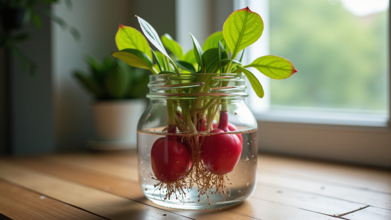 Propagating fuchsia 'brinco de princesa' cuttings in water, roots developing, 8k, sharp focus, Multiplicando brinco de princesa