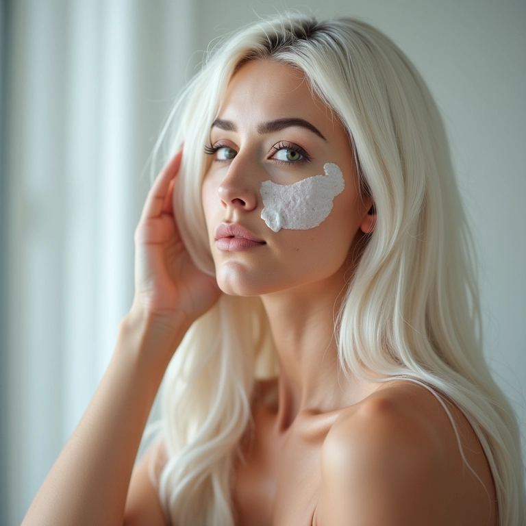 Reconstrução capilar para cabelos brancos.