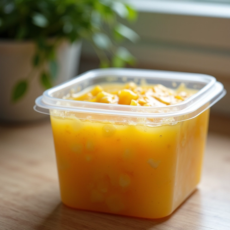 Requeijão caseiro pronto para congelar.