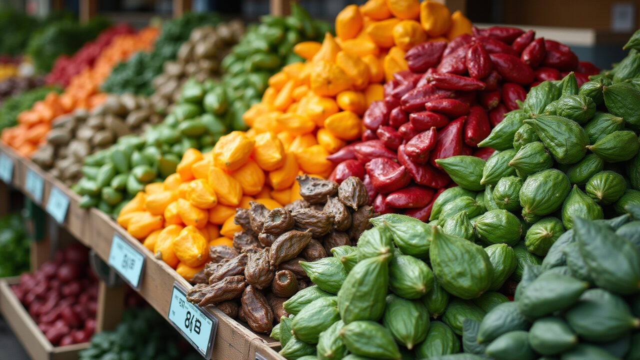 Selection of uvaia leaves for sale, natural products store, organic market, vibrant colors, fresh Folhas de uvaia à venda em loja de produtos naturais.