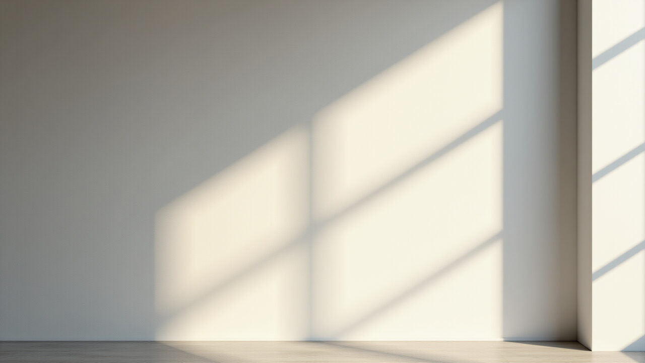 Smooth wall, neutral color, minimalist design, clean texture, natural light, bright space, modern Revestimentos lisos e sem muitos detalhes na decoração clean.