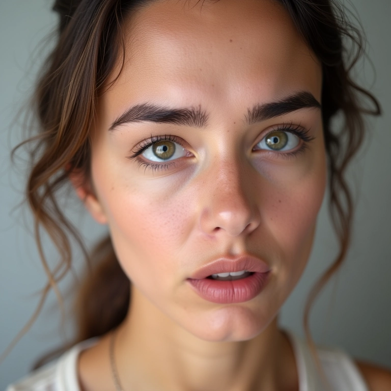 Sobrancelhas ralas devido à depilação excessiva.