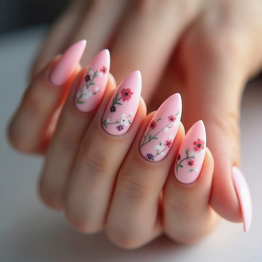 Stamped candy color nails, pastel designs, natural lighting, 8K quality, sharp focus, Unhas candy colors com carimbo: detalhes perfeitos.