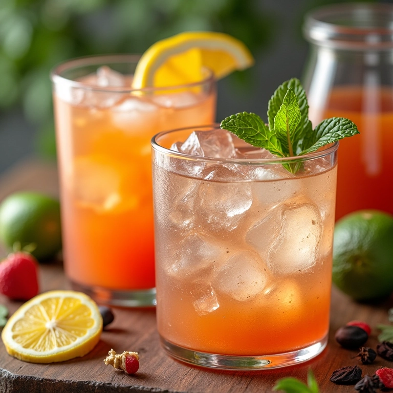 Sugestões de substituição de ingredientes em receitas de mocktails.