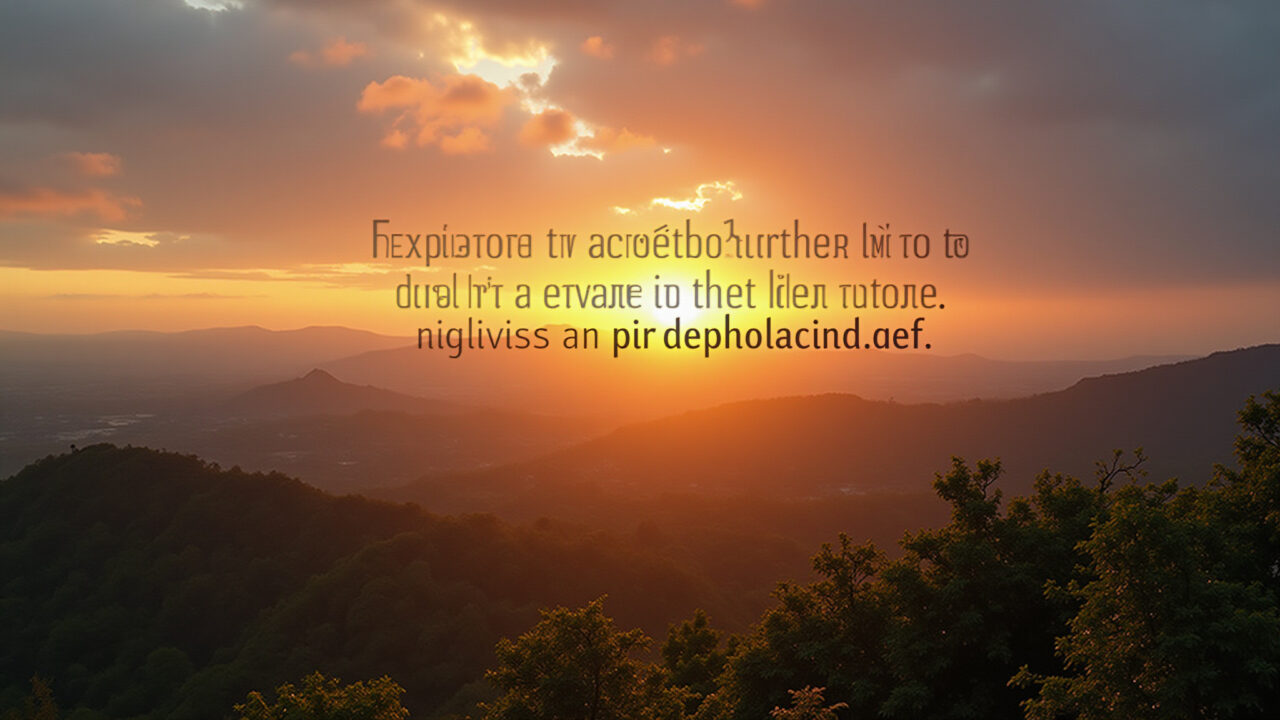 Sunrise over a Brazilian landscape, short motivational birthday quote overlayed. Bright colors, Nascer do sol com frase curta motivacional de aniversário.