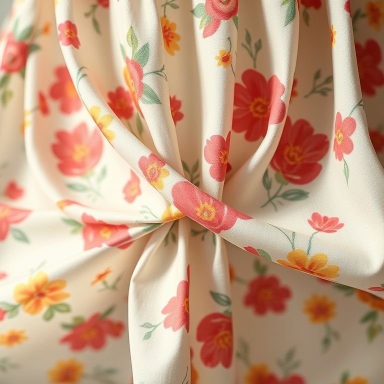 Tecido leve floral para saia três quartos de godê.
