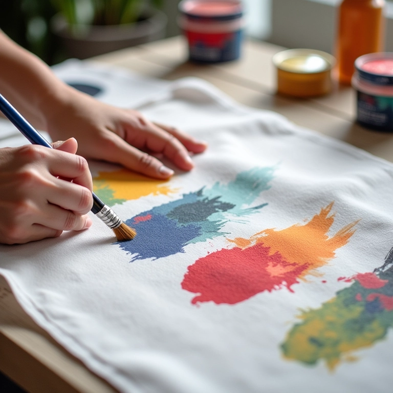 Técnicas básicas de pintura em tecido.