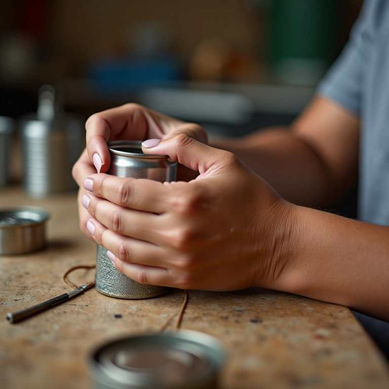 Telefone sem fio com materiais alternativos.