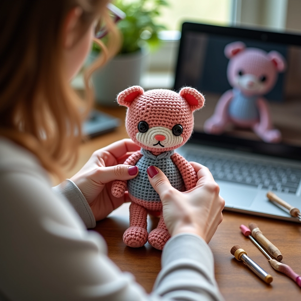 Tutorial de crochê de amigurumi.