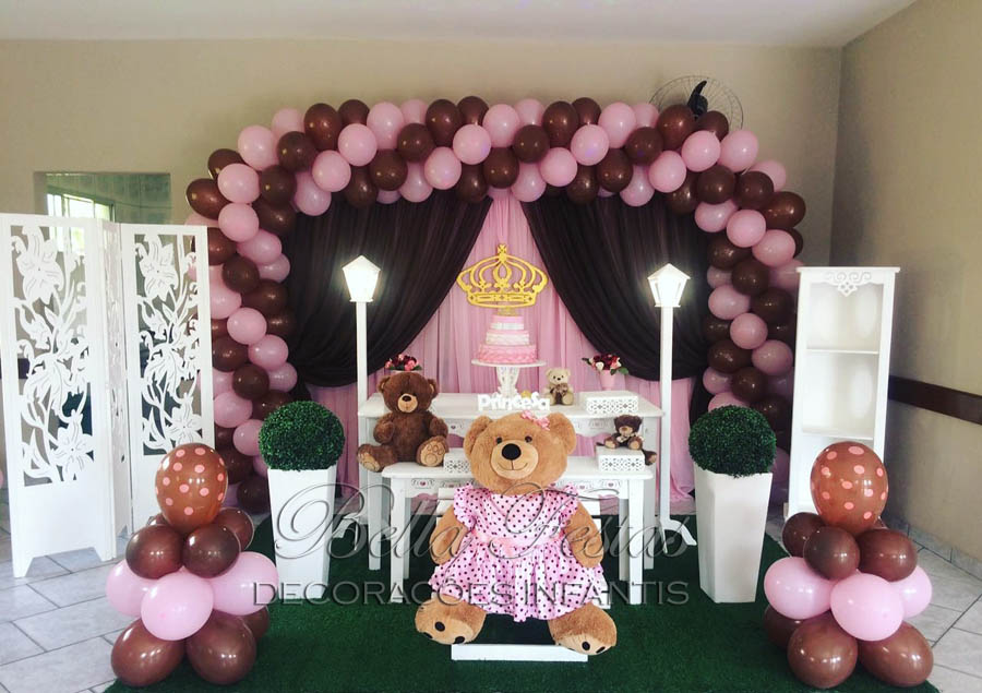 Festa Infantil Provençal Ursinho Rosa ...