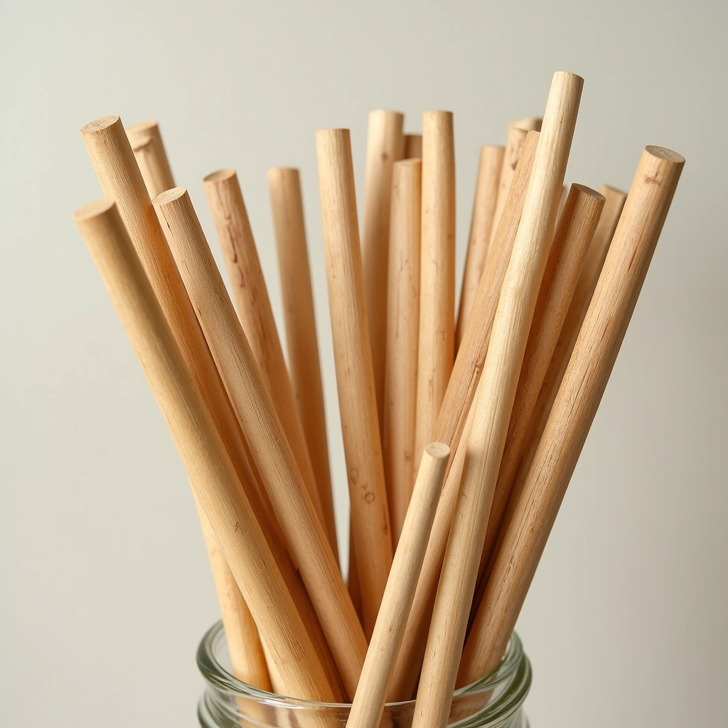 Varetas de bambu e madeira para criar mandalas Ojo de Dios.