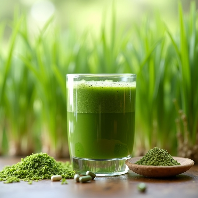 Variedade de formas de consumir wheatgrass.