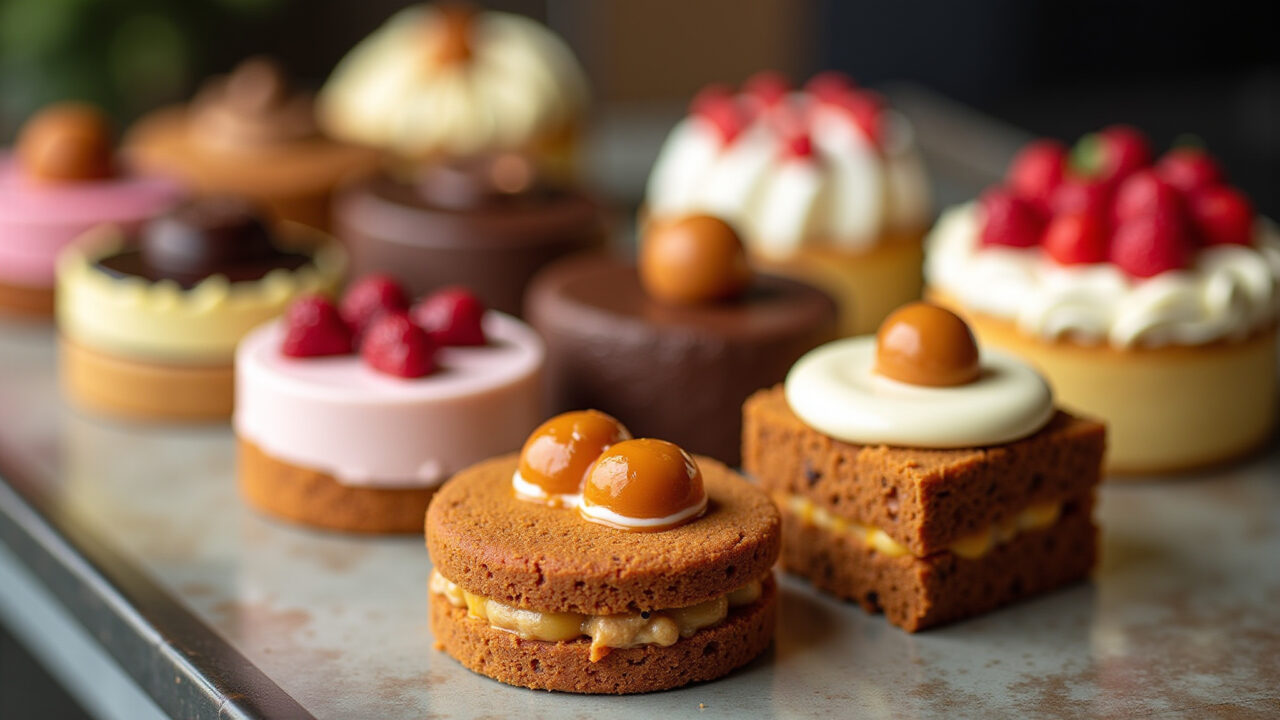 Various cakes with different flavors and fillings, all decorated with chantininho. Farm Rio style, Variedade de bolos decorados com chantininho.