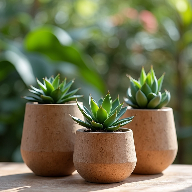 Vasos de plantas diferenciados feitos com MDF reciclado.