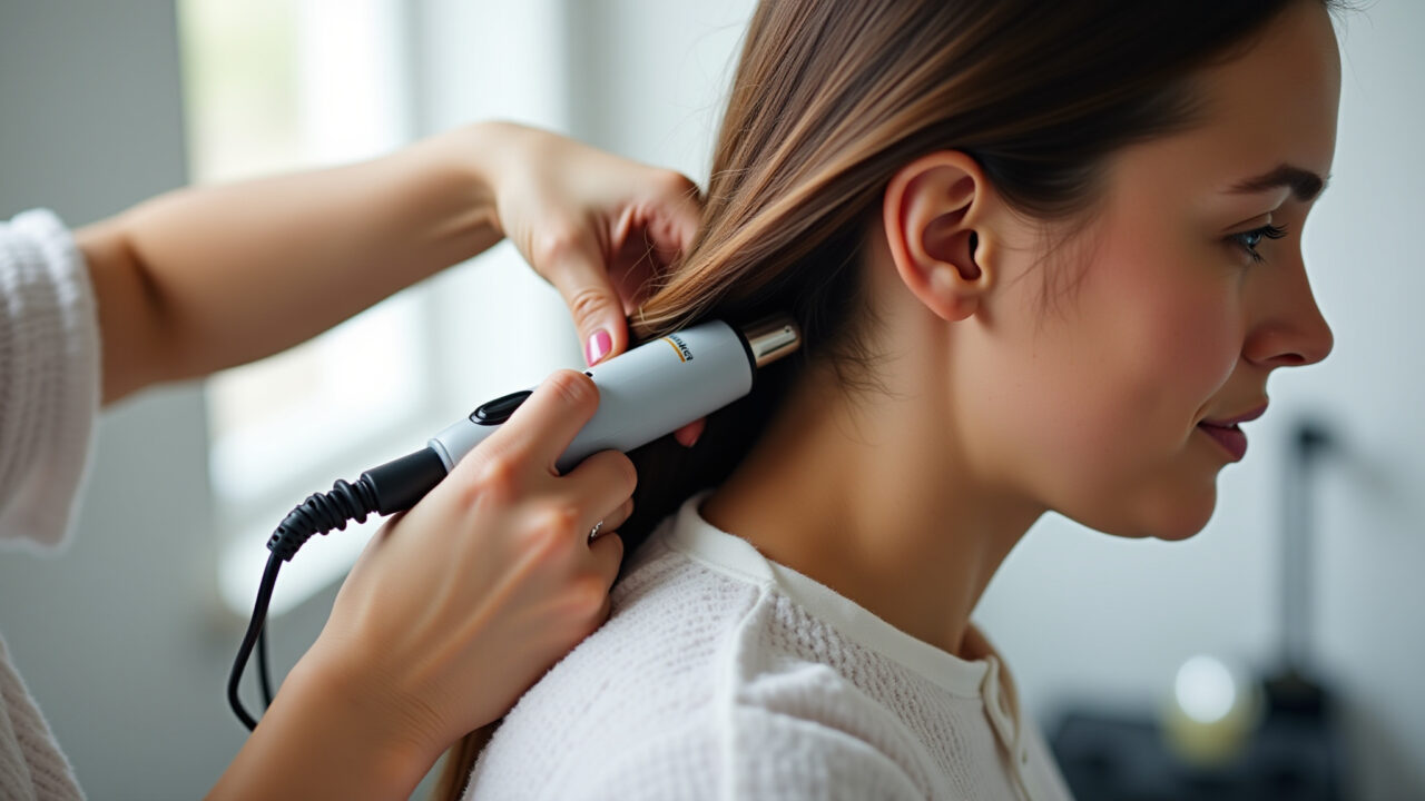 Cauterização capilar caseira para fortalecer cabelo elástico.