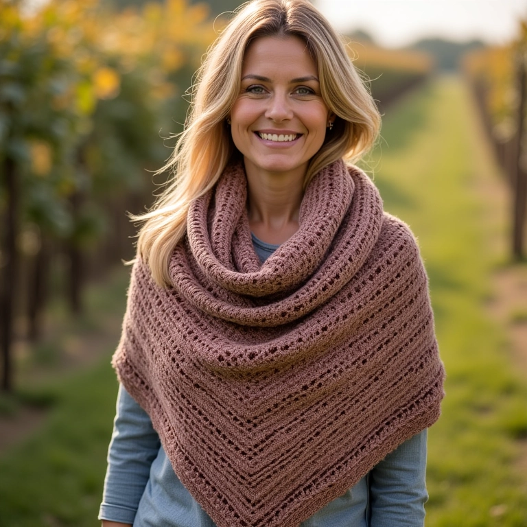 Xale de crochê retangular: elegância e versatilidade.