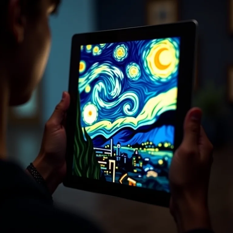 A Noite Estrelada de Van Gogh no Museu Van Gogh virtual.