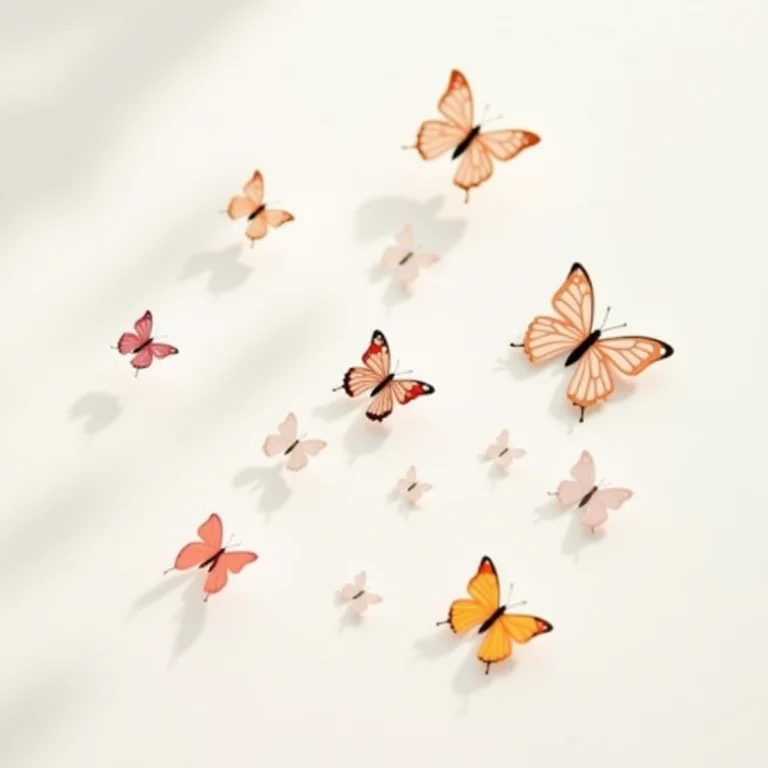 Adesivos de borboletas para unhas em diversos tamanhos e cores