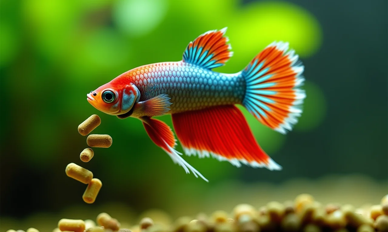 Alimentando Betta duas vezes ao dia.