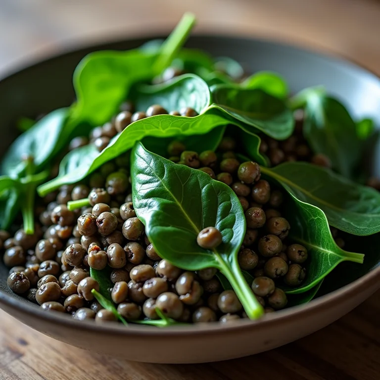Alimentos ricos em ferro: lentilha e espinafre