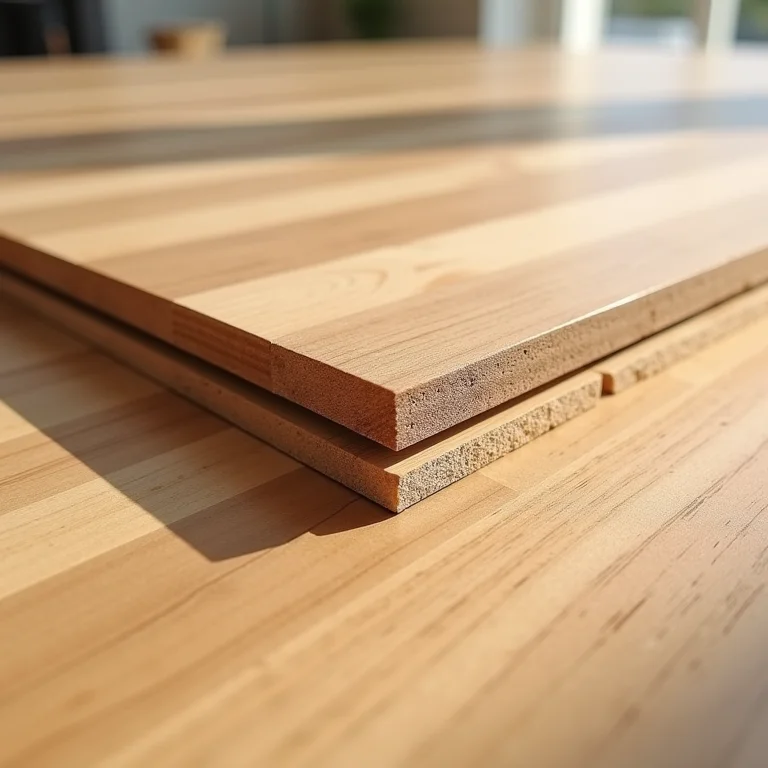 Amostra de assoalho de eucalipto engenheirado