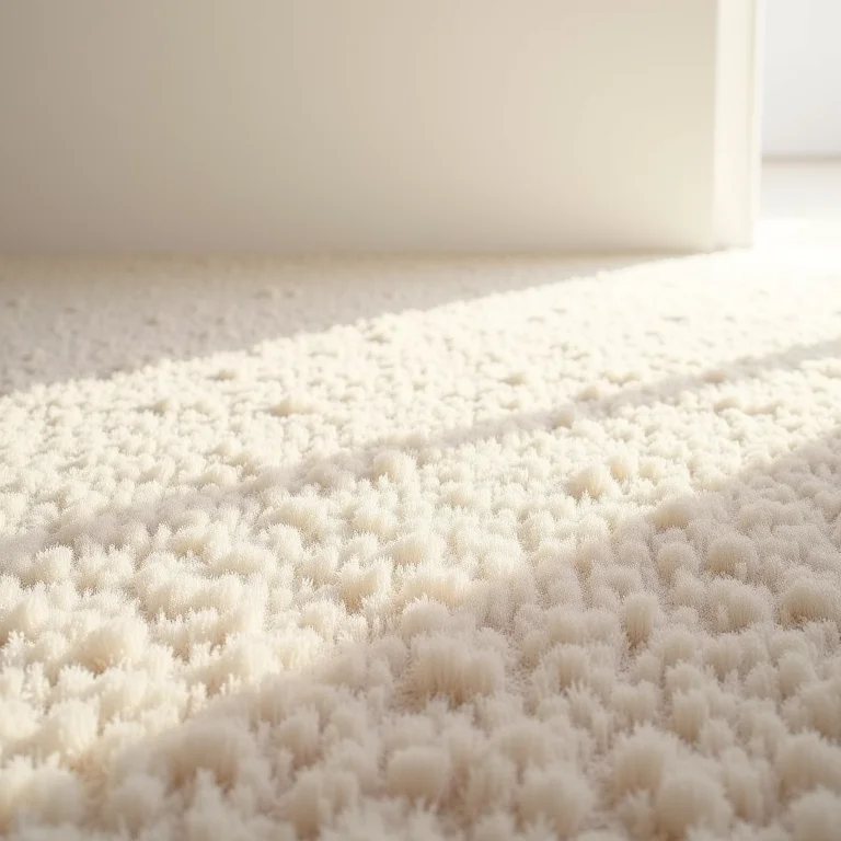 Amostras de carpetes macios em tons neutros.