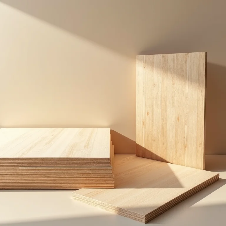 Amostras de compensados e MDF para portas