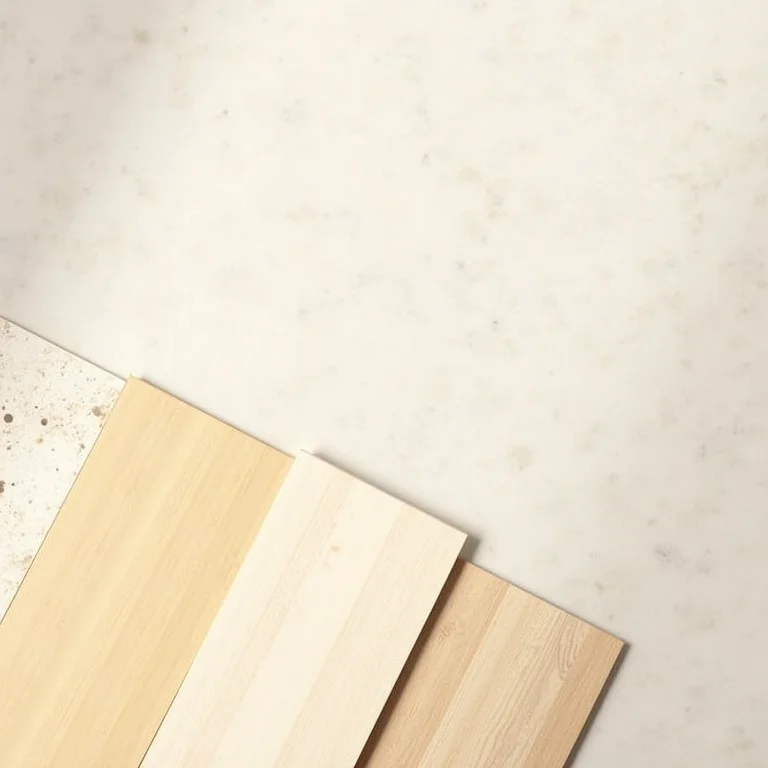 Amostras de diferentes tipos de piso laminado