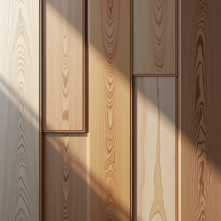 Amostras de diferentes tipos de piso laminado