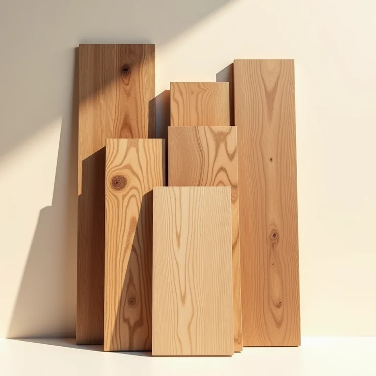 Amostras de madeiras usadas em assoalhos navais