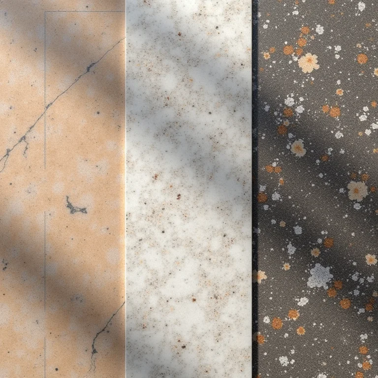 Amostras de pisos de granito